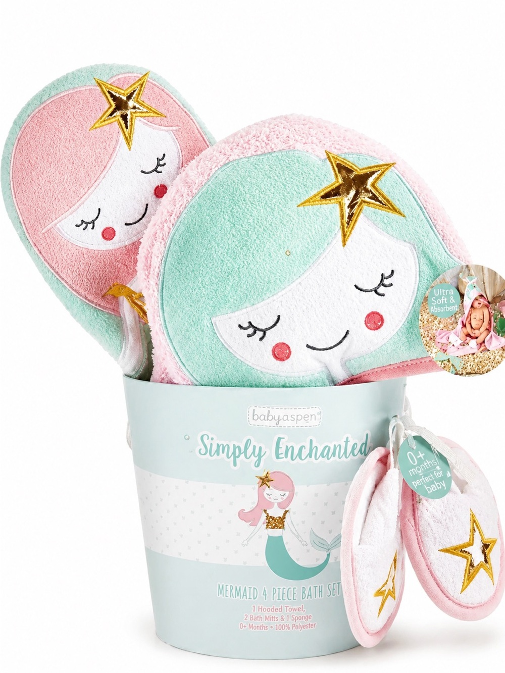 Simply Enchanted Mermaid-Piece Bath Set